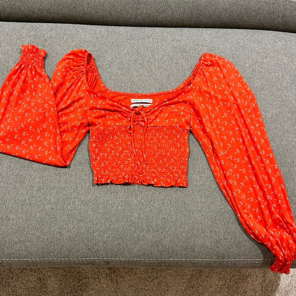 Urban Outfitters long sleeve cropped blouse